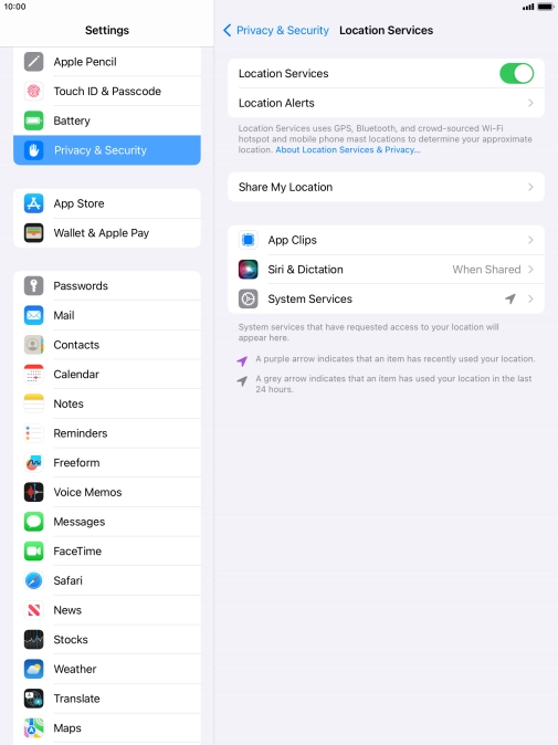 Press the required app. Press the required app.