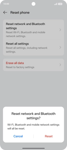 Press Reset. Press Reset.