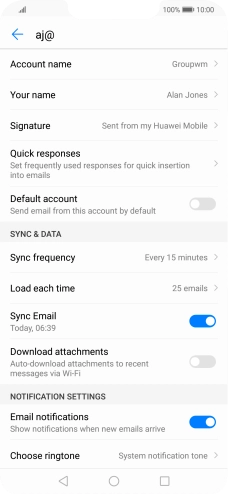 Press Account name and key in the required name. Press Account name and key in the required name.