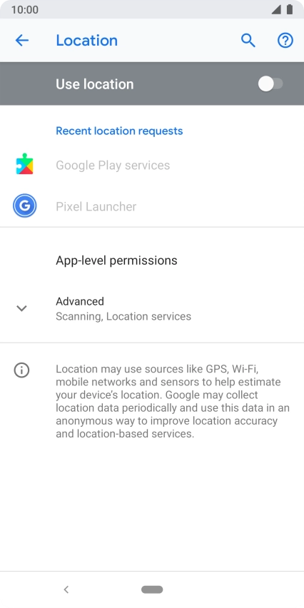 Press the indicator next to Press the indicator next to