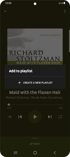 Press CREATE A NEW PLAYLIST. Press CREATE A NEW PLAYLIST.