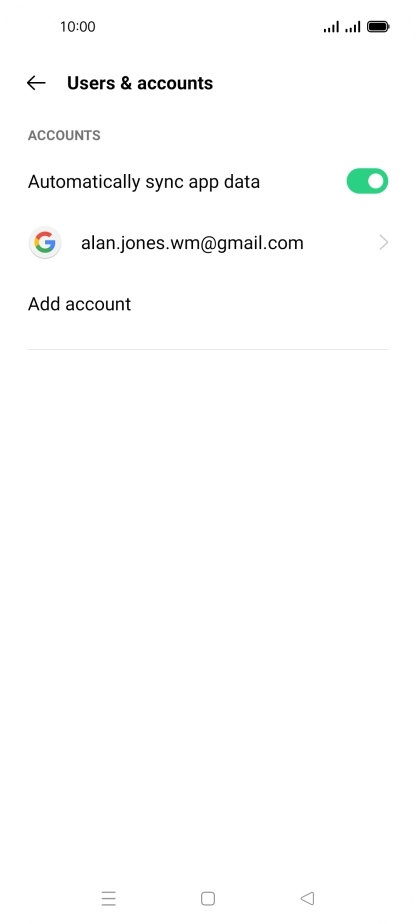 Press Add account. Press Add account.