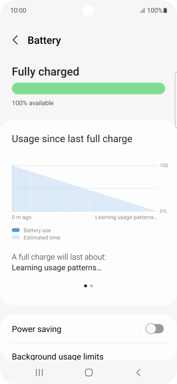 Press Power saving. Press Power saving.