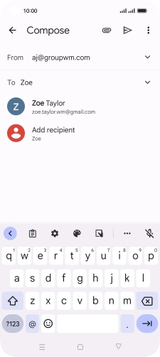 Press the required contact. Press the required contact.