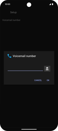 Key in +447953222222 and press OK. Key in +447953222222 and press OK.