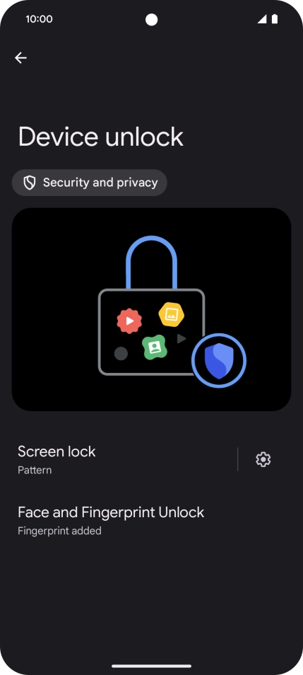 Press Screen lock and key in the additional phone lock code you created earlier. Press Screen lock and key in the additional phone lock code you created earlier.
