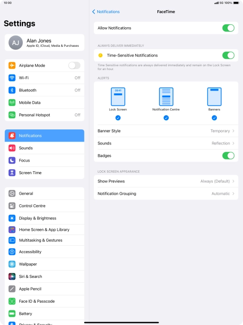 Press the indicator next to Press the indicator next to