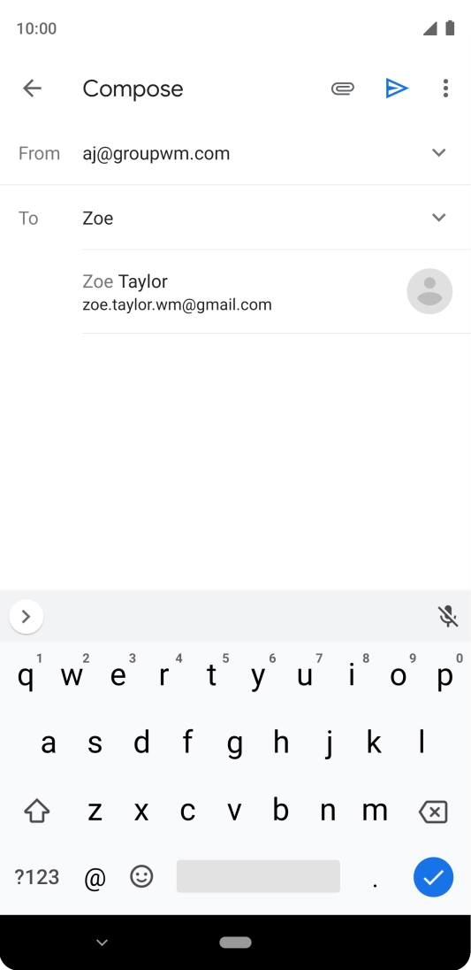 Press the required contact. Press the required contact.