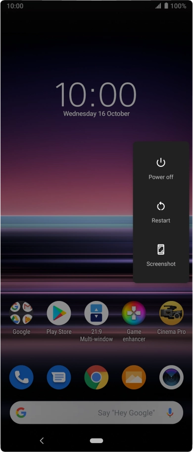 Press Power off. Press Power off.