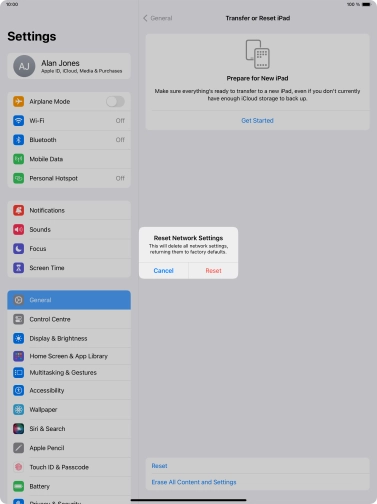 Press Reset. Press Reset.