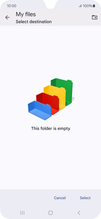 To create a new folder, press the new folder icon and follow the instructions on the screen to create a new folder. To create a new folder, press the new folder icon and follow the instructions on the screen to create a new folder.