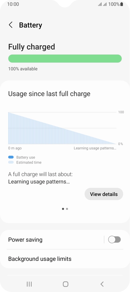 Press Power saving. Press Power saving.