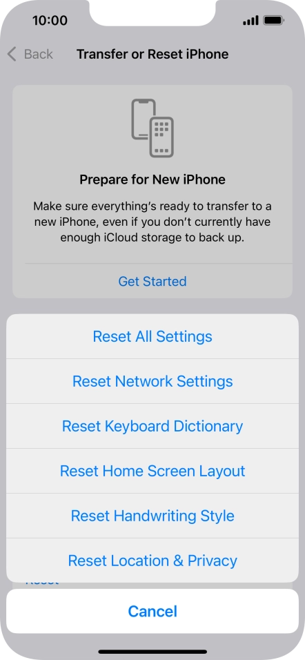 Press Reset Network Settings. Press Reset Network Settings.