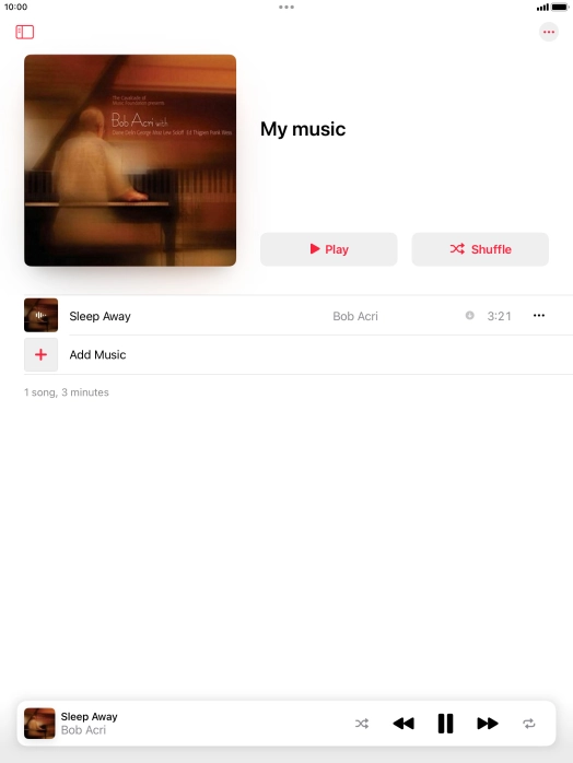 Press the song title. Press the song title.