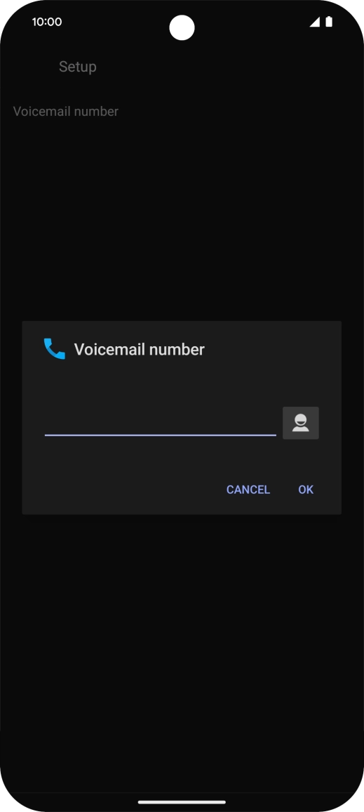 Key in +447953222222 and press OK. Key in +447953222222 and press OK.