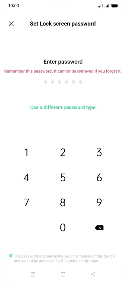 Press Use a different password type. Press Use a different password type.