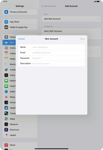 Press Name and key in the required sender name. Press Name and key in the required sender name.