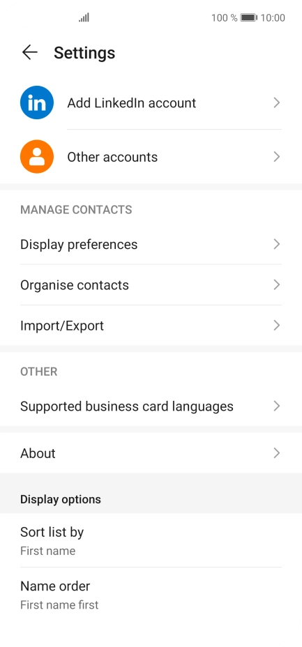 Press Import/Export. Press Import/Export.