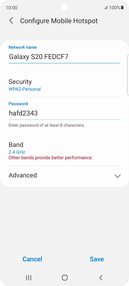 Press the field below Press the field below