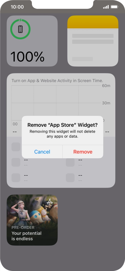 Press Remove. Press Remove.