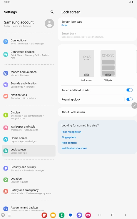 Press Screen lock type. Press Screen lock type.
