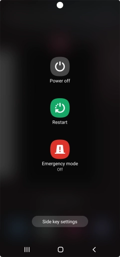 Press Power off. Press Power off.