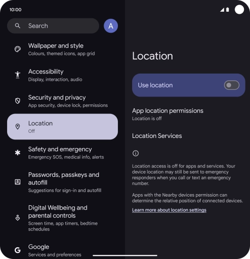 Press the indicator next to Press the indicator next to