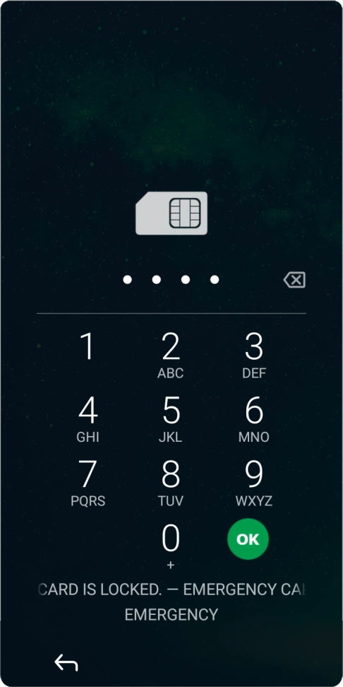 If you're asked to key in your PIN, do so and press OK. The default PIN is 1111. If you're asked to key in your PIN, do so and press OK. The default PIN is 1111.