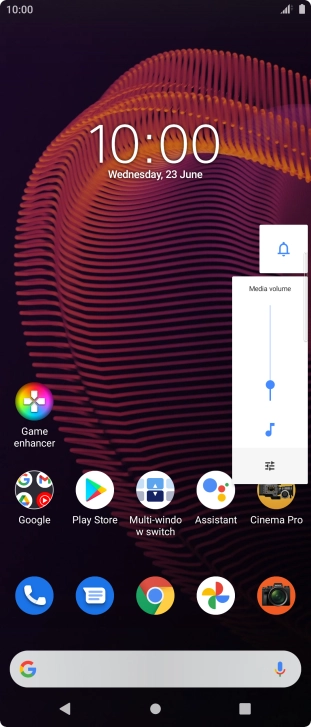 Press the sound mode icon the necessary number of times to turn silent mode on or off. Press the sound mode icon the necessary number of times to turn silent mode on or off.