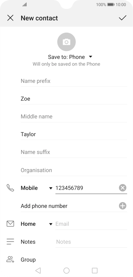 Press the confirm icon. Press the confirm icon.
