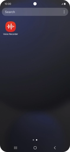 Open the Voice recorder. Open the Voice recorder.