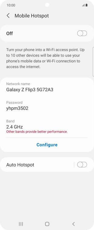 Press Configure. Press Configure.