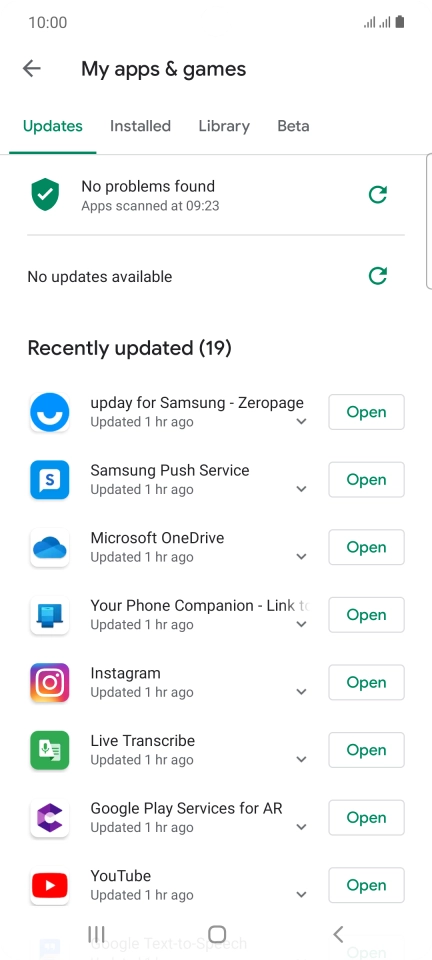 Press Installed. Press Installed.