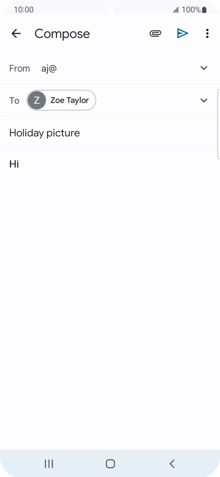 Press the attachment icon. Press the attachment icon.