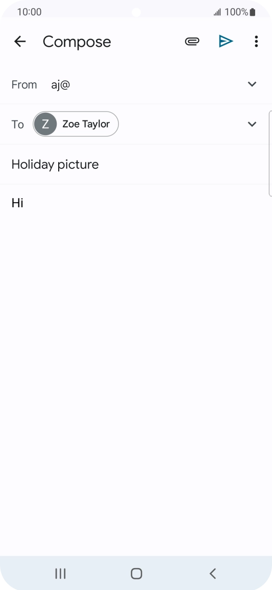 Press the attachment icon. Press the attachment icon.