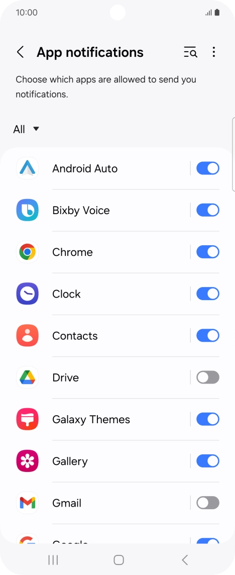 Press the drop down list. Press the drop down list.