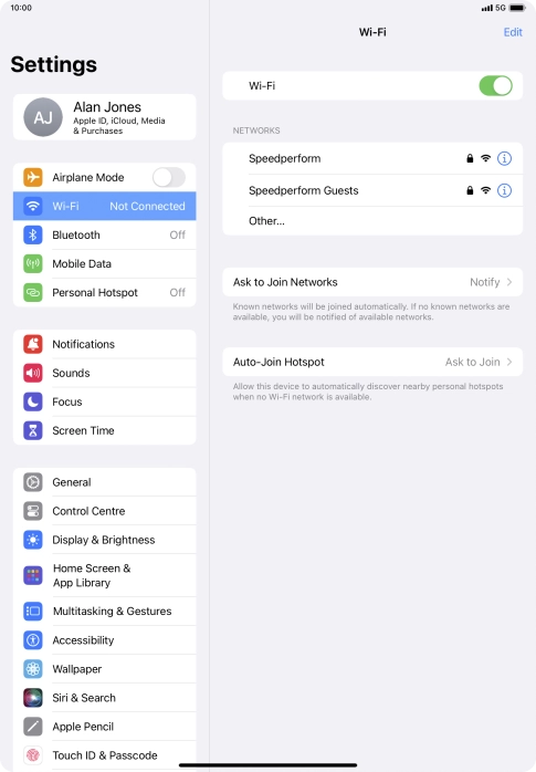 Press the required Wi-Fi network and key in the password for the Wi-Fi network. Press the required Wi-Fi network and key in the password for the Wi-Fi network.