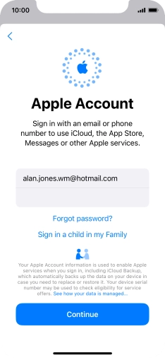 Press Continue. Press Continue.