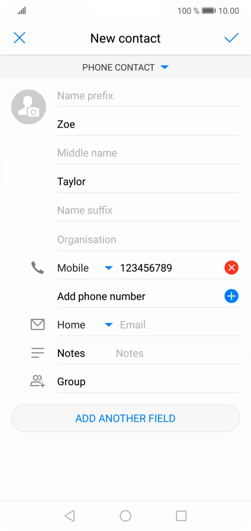 Press the confirm icon. Press the confirm icon.