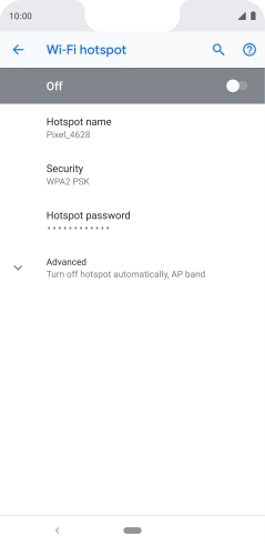 Press Hotspot name. Press Hotspot name.