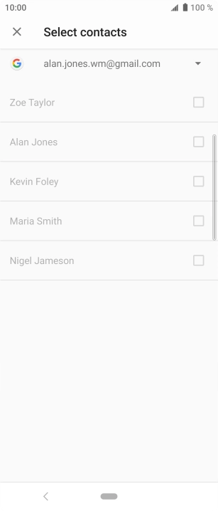 Press the drop down list. Press the drop down list.