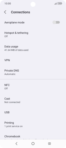 Press Hotspot & tethering. Press Hotspot & tethering.