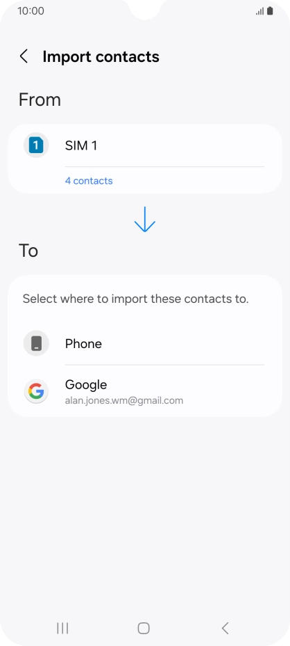 Press the required Google account. Press the required Google account.