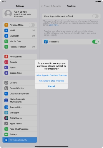 If you turn off the function, press the required setting. If you turn off the function, press the required setting.
