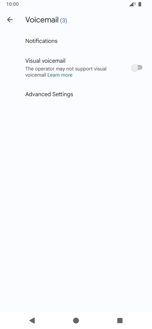 Press Advanced Settings. Press Advanced Settings.