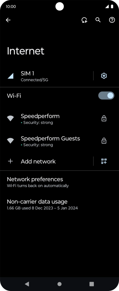 Press the required Wi-Fi network. Press the required Wi-Fi network.