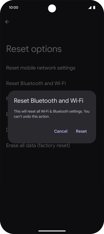 Press Reset. Press Reset.