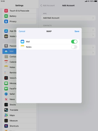 Press Save. Your email account has now been set up. To select more settings for incoming and outgoing server, proceed with the following steps. Press Save. Your email account has now been set up. To select more settings for incoming and outgoing server, proceed with the following steps.