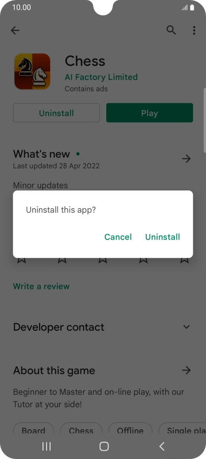 Press Uninstall. Press Uninstall.