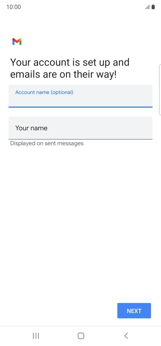 Press Your name and key in the required sender name. Press Your name and key in the required sender name.
